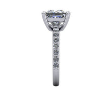 Contemporary Asscher Cut Moissanite Engagment Ring 2 Carats Forever One