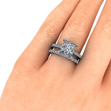 Contemporary Asscher Cut Moissanite Engagment Ring 2 Carats Forever One