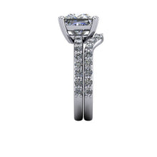 Contemporary Asscher Cut Moissanite Engagment Ring 2 Carats Forever One