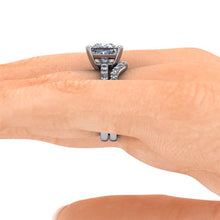 Contemporary Asscher Cut Moissanite Engagment Ring 2 Carats Forever One