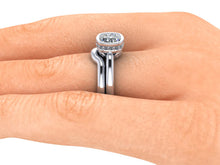 Bezel Set Cushion Cut Forever One Moissanite Engagement Ring