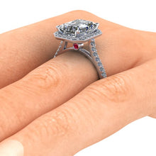 Black Diamond Engagement Ring, Emerald Cut Moissanite