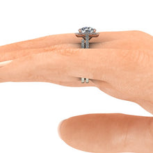 Two Tone Engagement Ring  Recycled Rose and White Gold