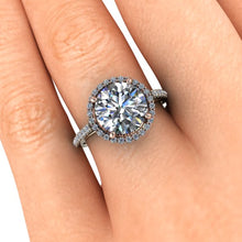 Two Tone Engagement Ring  Recycled Rose and White Gold
