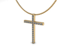 Rose Gold and Diamond Cross Pendant 5/8 Carats