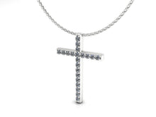 Rose Gold and Diamond Cross Pendant 5/8 Carats