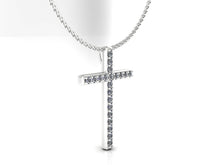 Rose Gold and Diamond Cross Pendant 5/8 Carats