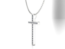Rose Gold and Diamond Cross Pendant 5/8 Carats