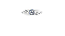 Cushion Cut Diamond Engagement Ring Bypass Engagement Ring