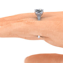 Cushion Cut Moissanite Engagement Ring