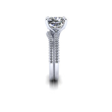 Cushion Cut Moissanite Engagement Ring