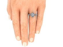 Elongated Cushion Cut Harro Moissanite Engagement Ring in Recycled Platinum