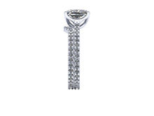 Elongated Cushion Cut Harro Moissanite Engagement Ring in Recycled Platinum