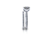 Elongated Cushion Cut Harro Moissanite Engagement Ring in Recycled Platinum