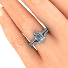 Emerald Cut Moissanite Engagement Ring, 1.75 Carat Emerald Cut Forever One Moissanite