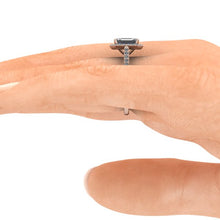 Emerald Cut Cut Moissanite Engagement Ring 18k Rose Gold