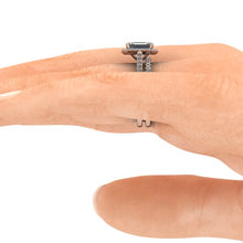 Emerald Cut Cut Moissanite Engagement Ring 18k Rose Gold