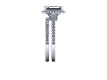 Emerald Cut Moissanite Engagement Ring, 2.80 Carats Forever One
