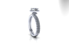 Halo Style Moissanite Engagement Ring, Recycled Gold, Ethical Diamonds