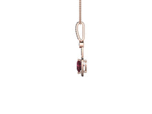 Heart Shape Pendant Chatham Ruby and Forever One Moissanite
