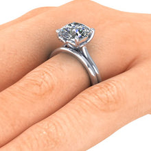 Moissanite Solitaire Engagement Ring Heart Setting