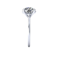 Moissanite Solitaire Engagement Ring Heart Setting