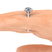 Moissanite Solitaire Engagement Ring Heart Setting