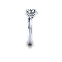 Moissanite Solitaire Engagement Ring Heart Setting