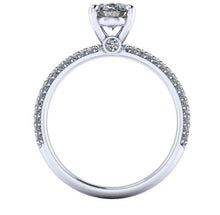 Oval Crushed Ice Harro Moissanite Engagement Ring Recycled Platinum