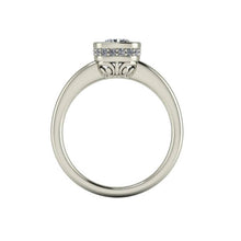 Bezel Set Cushion Cut Forever One Moissanite Engagement Ring