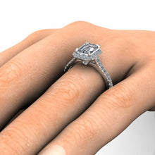 Emerald Cut Moissanite Engagement Ring, 2.80 Carats Forever One
