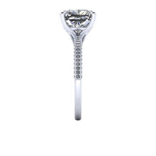 Cushion Cut Moissanite Engagement Ring