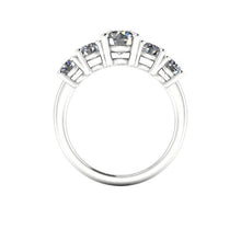 Moissanite Anniversary Band, Recycled White Gold
