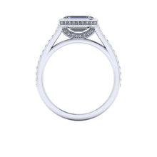 Moissanite Engagement Ring  Recycled White Gold