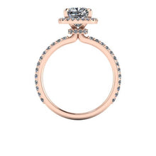 Cushion Cut Forever One Moissanite Engagement Ring