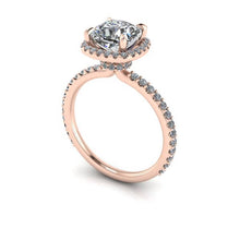 Cushion Cut Forever One Moissanite Engagement Ring
