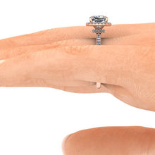 Cushion Cut Forever One Moissanite Engagement Ring