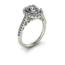 Oval Forever One Moissanite Engagment Recycled White Gold Ethical Diamonds