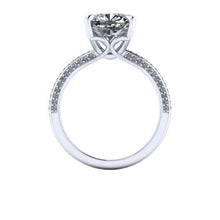 Cushion Cut Moissanite Engagement Ring