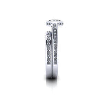 Moissanite Engagement Ring  Recycled White Gold