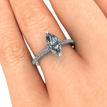 Marquise Shape Charles & Colvard Moissanite Engagement Ring