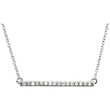 Diamond Bar Necklace 14k Recycled Gold