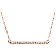 Diamond Bar Necklace 14k Recycled Gold