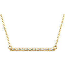 Diamond Bar Necklace 14k Recycled Gold
