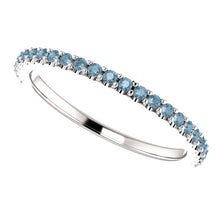 Blue Diamond Wedding Band