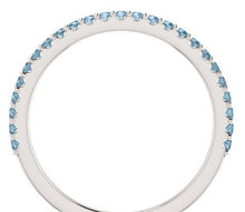 Blue Diamond Wedding Band