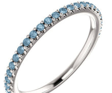 Blue Diamond Wedding Band