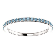 Blue Diamond Wedding Band