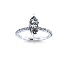 Marquise Shape Charles & Colvard Moissanite Engagement Ring