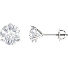 Forever One Moissanite Stud Earrings, 2 Carats, White Gold, Eco Friendly Bridal Jewelry
